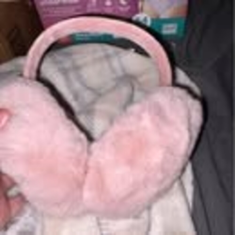 Plush Pink Faux-Fur Earmuffs – $10